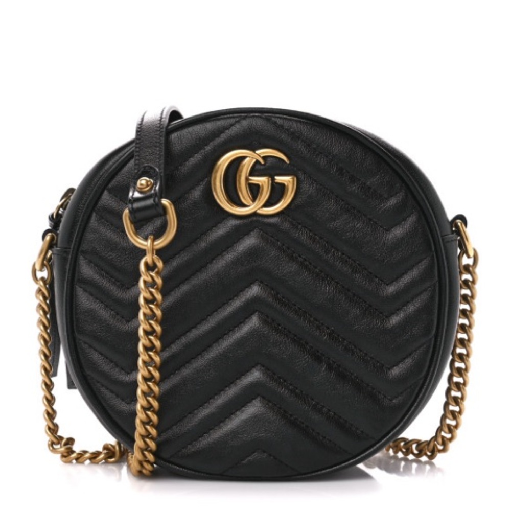 Gucci Azalea Matelasse Marmont Round Shoulder Bag